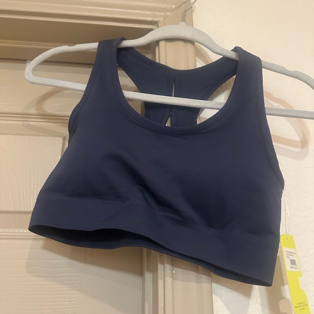 Fit Collective Razor Back Sports Bra Women's Navy Sports Bra